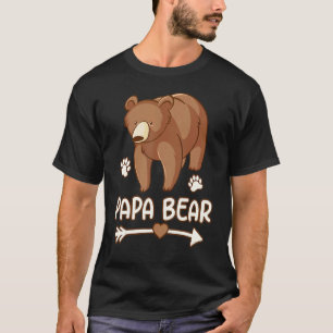 T-shirt Papa Ours Fête des pères Bébé Cube Papa Papa A Po