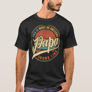 T-shirt Papa Papa Papi A L'Air De Vinta