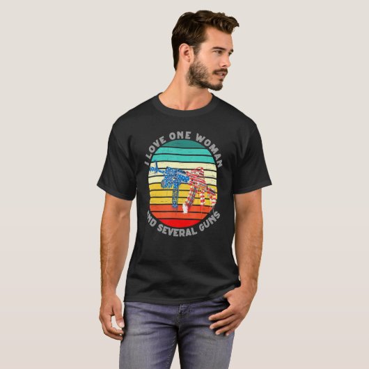 T-shirt Papa Papi Vétérinaire Us Drapeau J'aime Une Femme  (Devant entier)