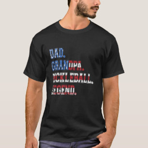 T-shirt Papa Papy Pickleball Legend Joueur Drôle Picket