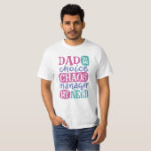 T-shirt Papa Par Choix Chaos Manager Par Besoin (Devant entier)