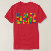 T-shirt Papa Parent Brick Master Builder Blocs Se (Design devant)