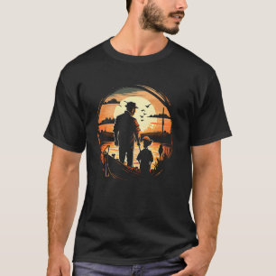 T-shirt Papa pêche Papa Fils Pêche Fête des Pères