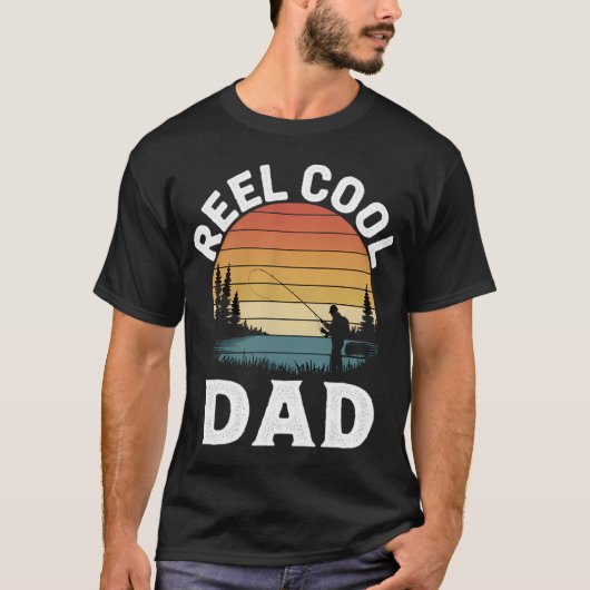 T-shirt Papa pêche super cool (Devant)