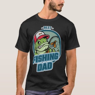 T-shirt Papa Pêcheur Drôle Meilleur