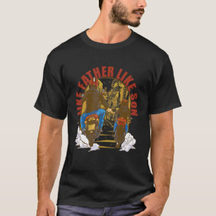 T-shirt Papa Père Fils Fête des pères Moto