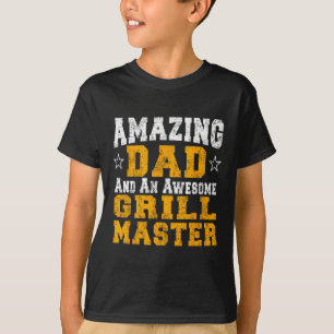 T-shirt Papa Père Rbecue Chemise Bbq Grill Master Pit Boss