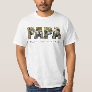 T-shirt Papa Photo Collage Chemise pour la Fête des pères