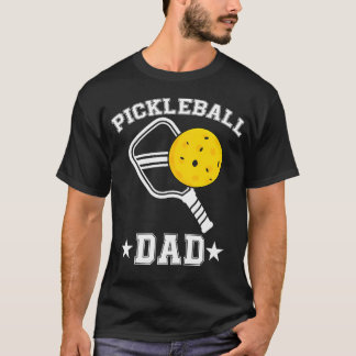 T-shirt Papa Pickleball Rétro Papa Daddy Père Joyeux Papa
