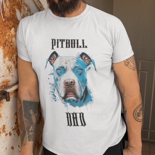 T-shirt Papa Pitbull personnalisé