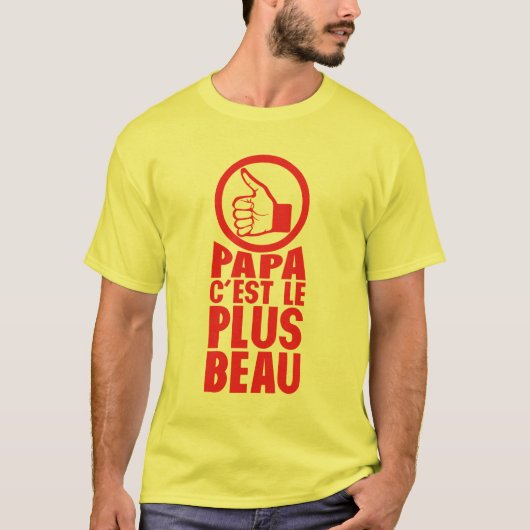 T-shirt papa plus beau pouce ok (Devant)