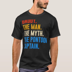 T-shirt Papa Pontoon papa Homme Mythe Pontoon Capitaine