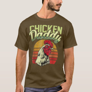 T-shirt Papa poulet homme Papa fermier de poulet