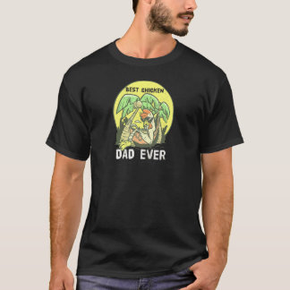 T-shirt Papa Poulet Meilleur Papa Poulet Jamais Et Colles