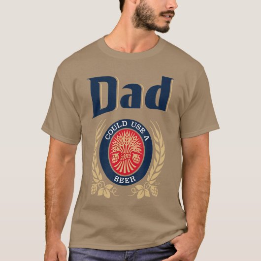 T-shirt Papa pourrait utiliser une bière rétro (Devant)