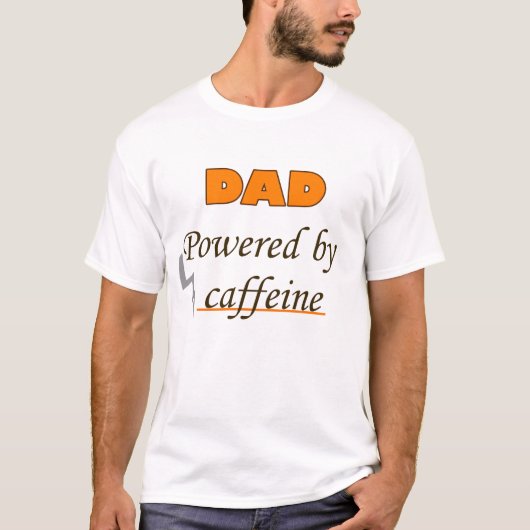 T-shirt Papa Powered by caffeine (Devant)