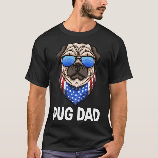 T-shirt Papa Pug Classique 289 (Devant)