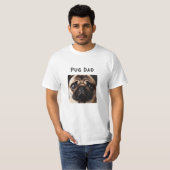 T-shirt Papa Pug Visage de Pug (Devant entier)
