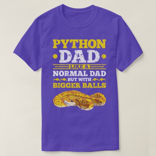 T-shirt Papa Python Amateur de Serpent (Design devant)