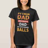 T-shirt Papa Python. Herpétologistes. Banane royale Python (Devant)
