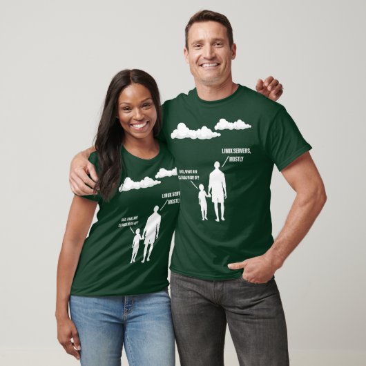 T-shirt Papa Quels Sont Les Nuages Faits De Serveurs Linux (Unisexe)