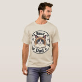 T-shirt Papa Ragdoll, bicolore (Devant entier)