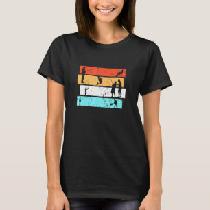 T-shirt Papa Rétro et Fils Pêche Extérieur