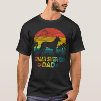 T-shirt Papa Rétro Vintage Berger Allemand Fête des Pères