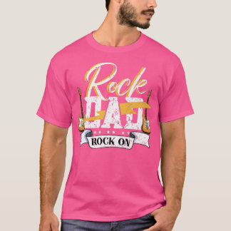 T-shirt Papa Rock HommeGuitare Rock Électronique 896