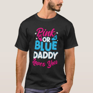 T-shirt Papa Rose Ou Bleu Vous Aime Fête De Révélation De
