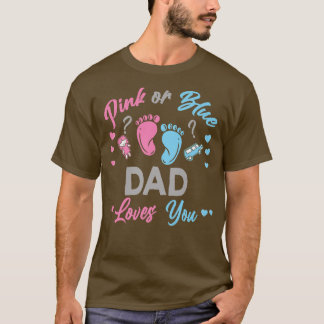 T-shirt Papa Rose Ou Bleu Vous Aime Révélation De Sexe