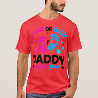 T-shirt Papa Rose Ou Bleu Vous Aime Tee Bébé Genre Revea