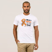 T-shirt Papa - ruban de leucémie (Devant entier)