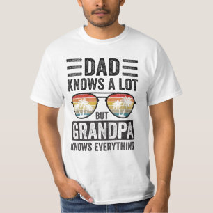 T-shirt papa sait beaucoup, mais grand-père sait tout