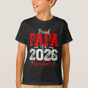 T-shirt Papa Senior 2026 Papa Fier D'un Cl De 2026 Diplômé