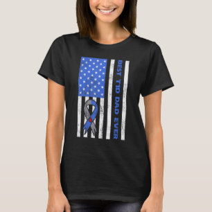 T-shirt Papa sensibilisation au diabète bleu T1d 4 juillet