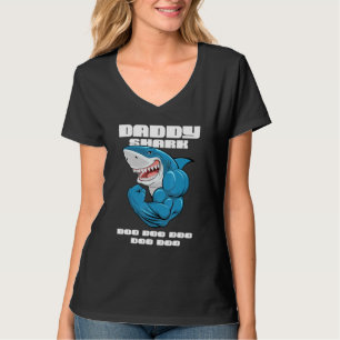 T-shirt Papa Shark Shark Fish Père Papa