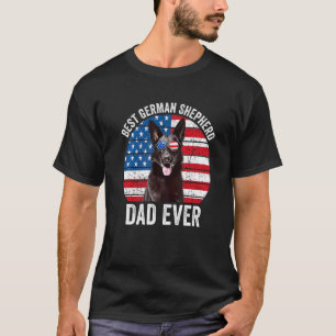 T-shirt Papa Shepherd allemand noir américain Gsd D