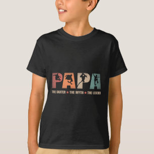 T-shirt Papa Skateur Mythe Légende Skateboard Patinage Cad