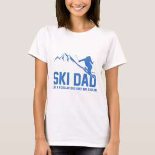 T-shirt Papa skieur drôle skieur aventure enneigée amateur