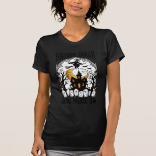 T-shirt Papa sorcière balai d'Halloween cassé Graphique vi