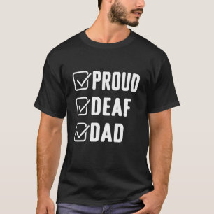 T-shirt Papa sourd fier geste de la main ASL prise de cons