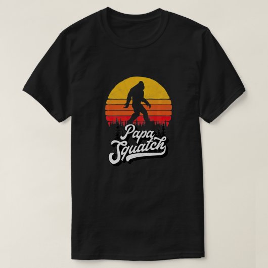 T-shirt Papa Squatch Funny Papa Bigfoot Retro Fête des pèr (Design devant)