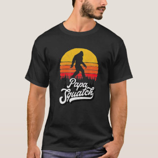 T-shirt Papa Squatch Funny Papa Bigfoot Retro Fête des pèr