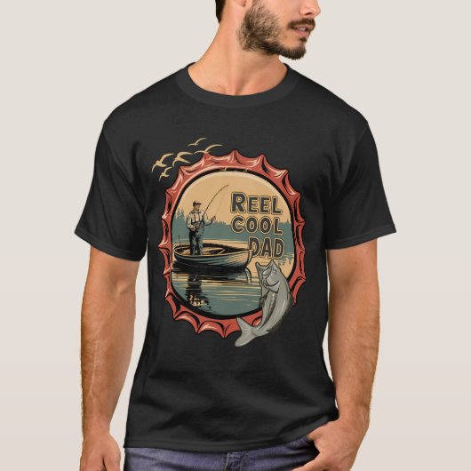T-shirt Papa super cool pêche (Devant)