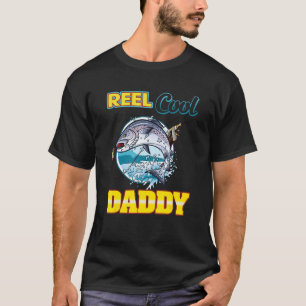 T-shirt Papa Super Pêcheur Papa Cool Bonne Fête des Pères