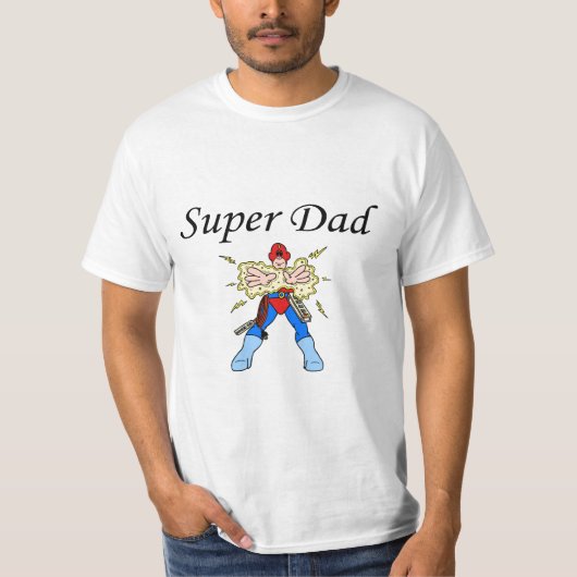 T-shirt Papa superbe (électrique) (Devant)