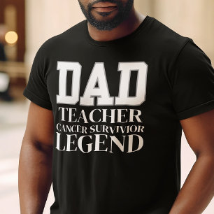 T-shirt Papa Survivant Cancer Sensibilisation Fête des pèr