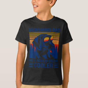 T-shirt Papa teckel vintage comme un papa normal mais plus