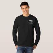 T-shirt Papa Tee Rific Golf Pun Long Manche Noir (Devant entier)